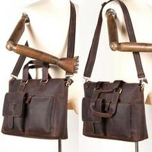 Load image into Gallery viewer, Crazy Horse Leather Briefcase