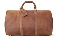 Load image into Gallery viewer, Leather Duffel Gym Overnight Bags