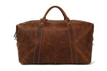 Load image into Gallery viewer, Vintage Leather Duffle Bag