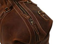Load image into Gallery viewer, Vintage Leather Duffle Bag