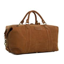Load image into Gallery viewer, Vintage Brown Genuine Natural Leather Overnight Bag