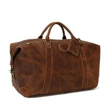 Load image into Gallery viewer, Vintage Leather Duffle Bag