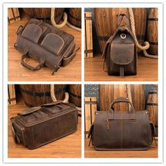 Crazy Horse Leather Briefcase Large Capacity