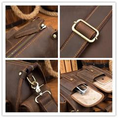 Crazy Horse Leather Briefcase Large Capacity