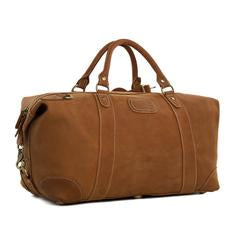 Vintage Brown Genuine Natural Leather Overnight Bag